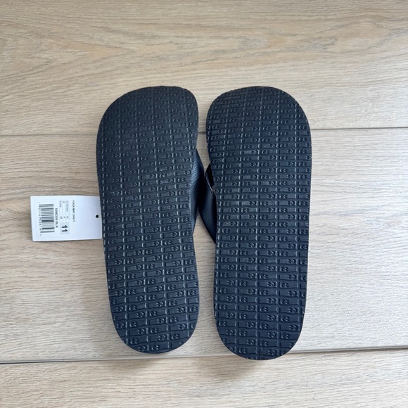 Sanuk Women's Yoga Mat Black Leather Upper Flip Flop Sandals Size 11 New - Picture 6 of 6